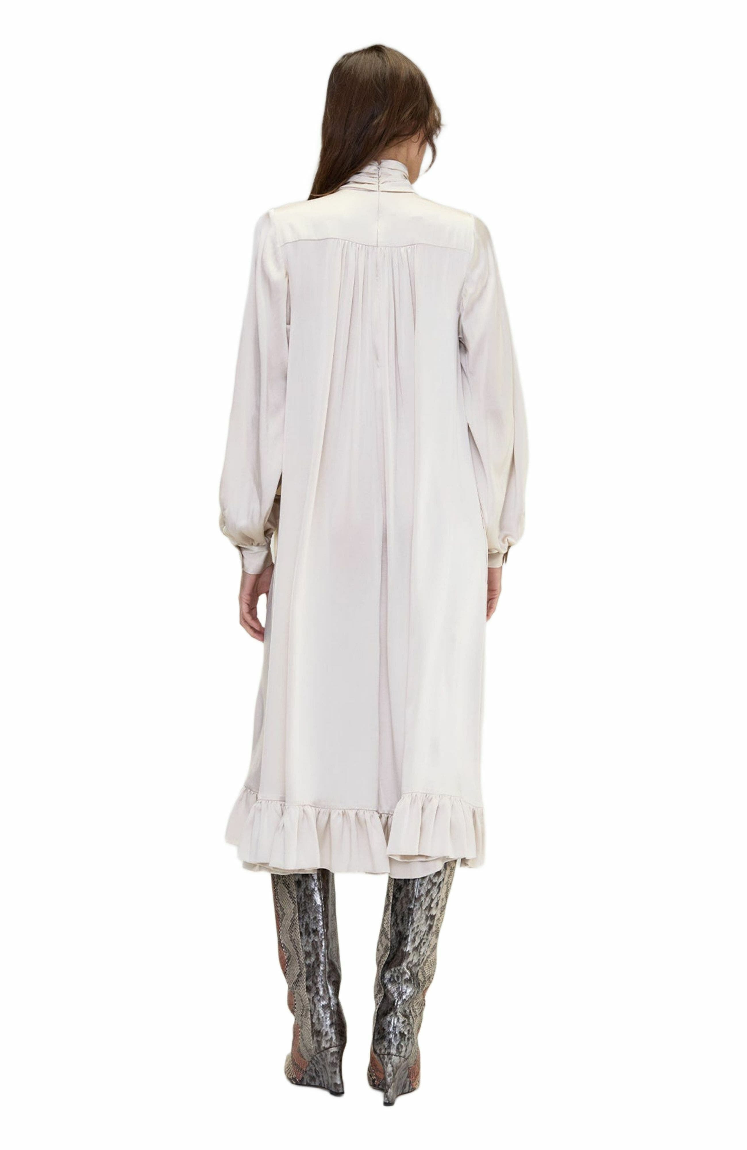 Cynthia Rowley Monroe Silk Charmeuse Dress in Stone at Nordstrom - 4