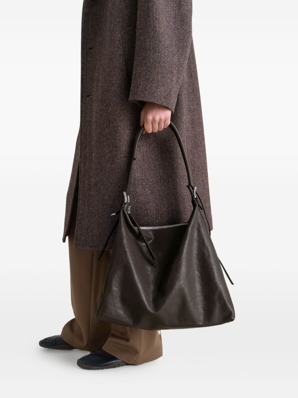 Belted Hobo leather shoulder bag - 3