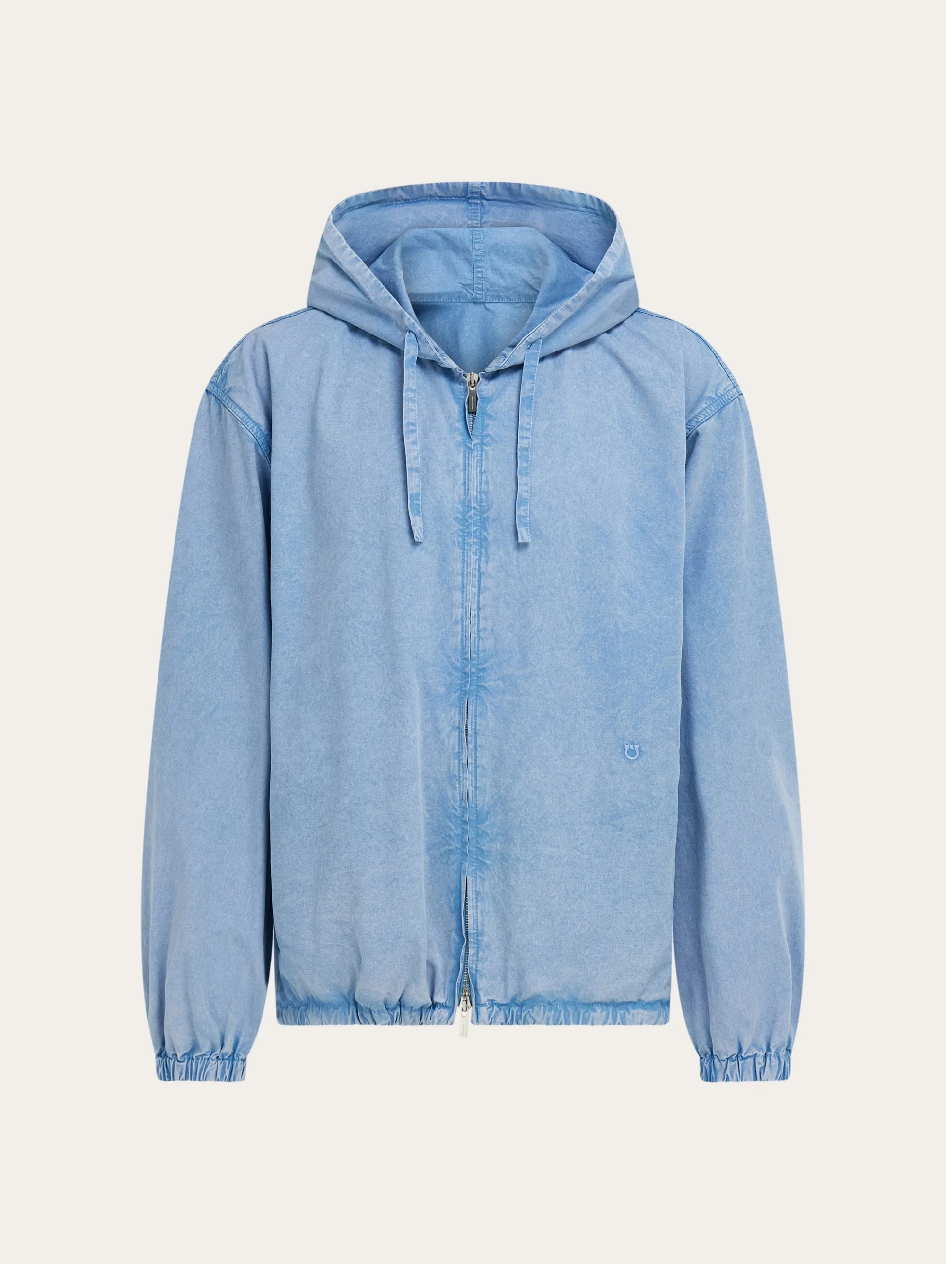 Cotton and silk blouson - 1