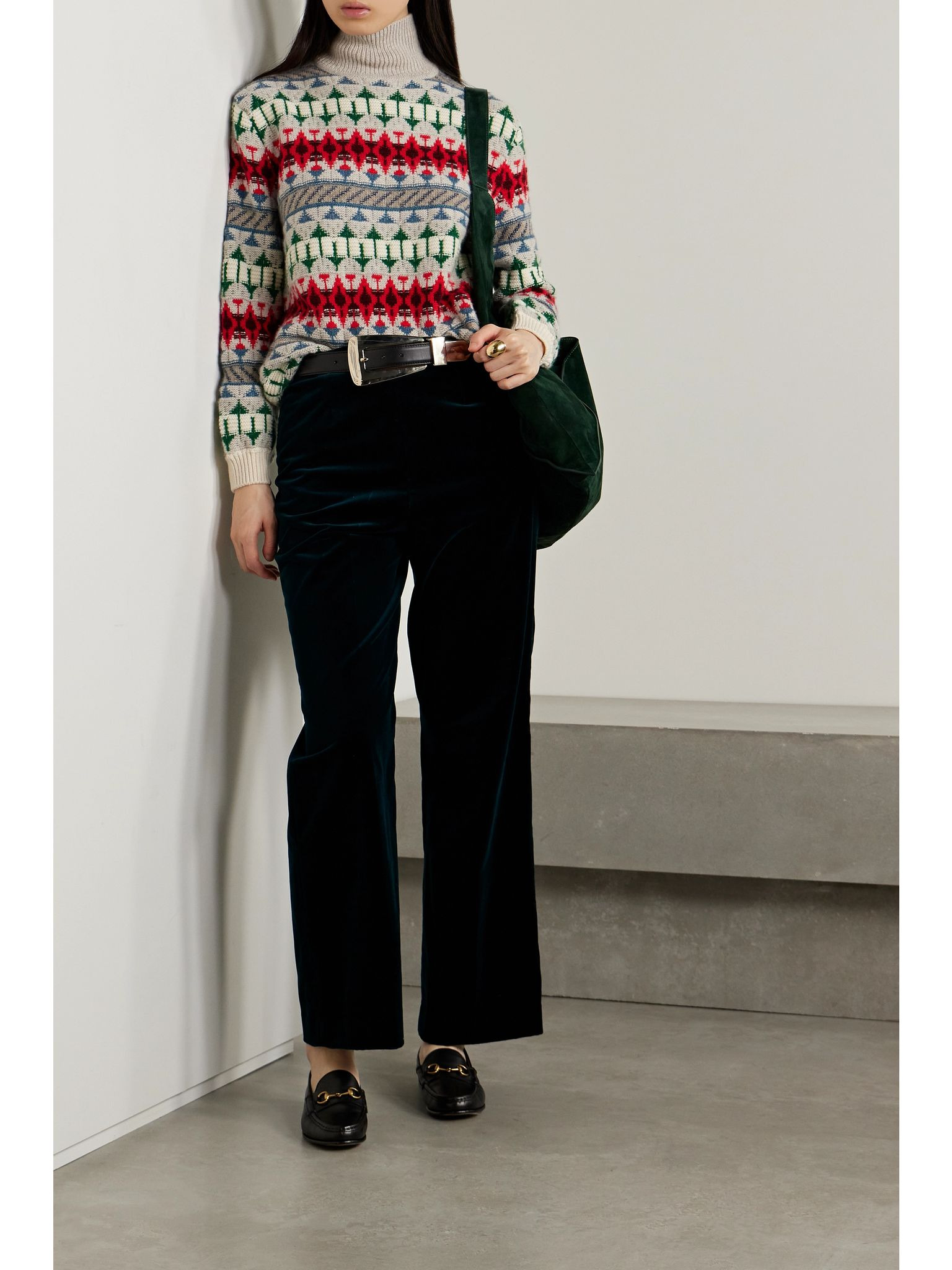 Holiday Noel cashmere-jacquard turtleneck sweater Multi - 2