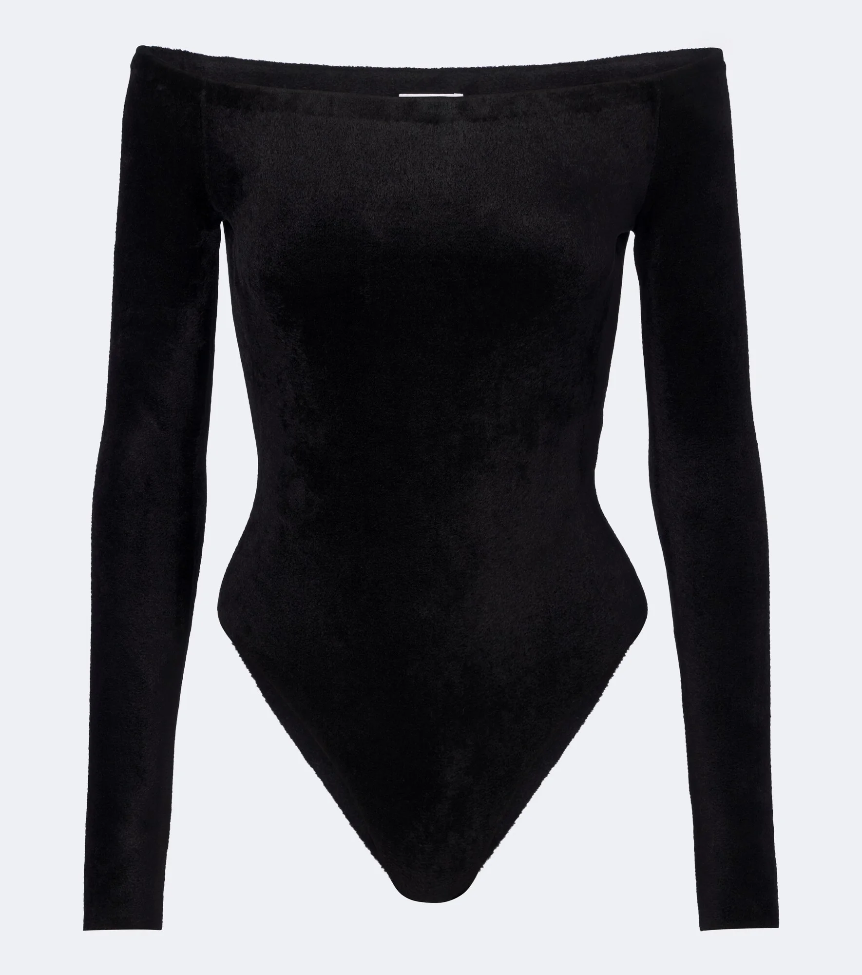 Off-shoulder velvet bodysuit - 1