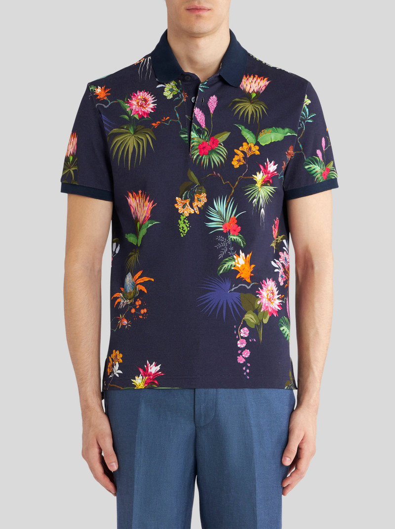 FLORAL JERSEY POLO SHIRT 2