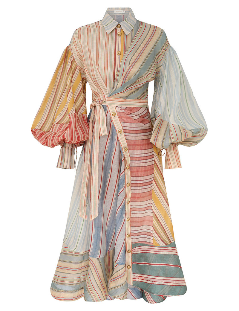 REBELLION STRIPED MIDI DRESS 1