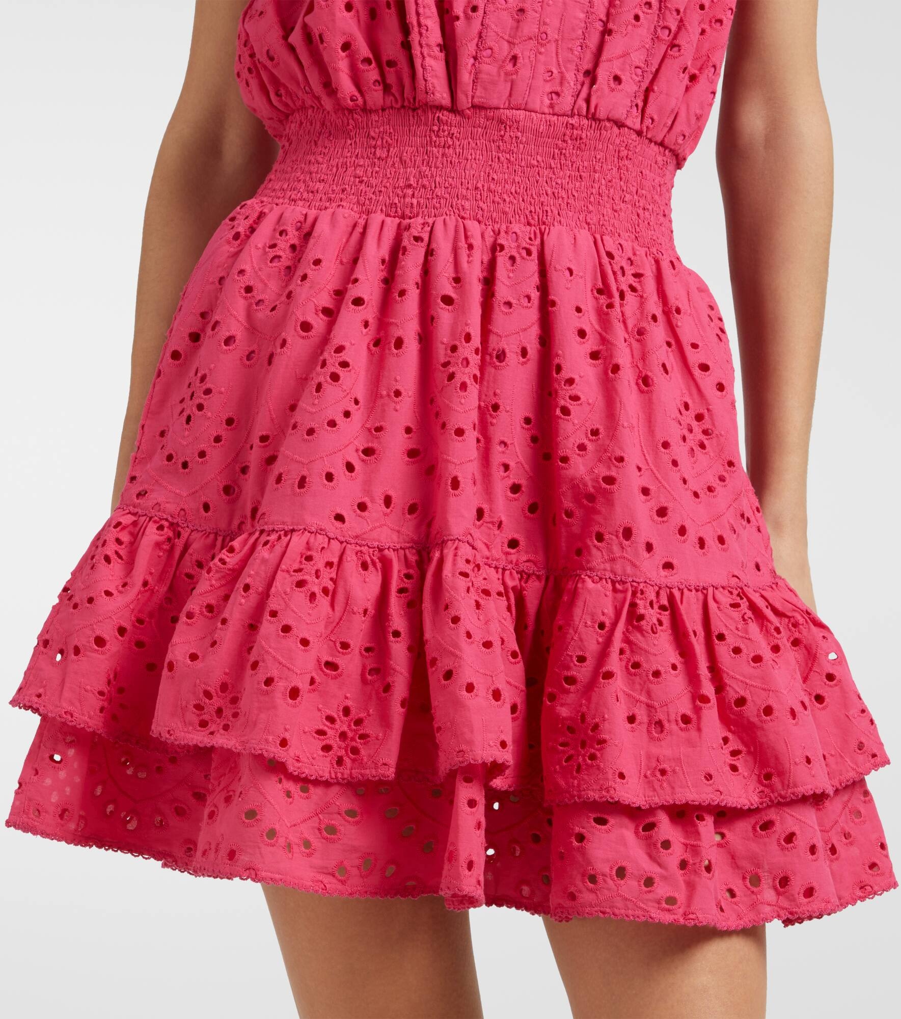 Camila shirred cotton minidress - 5