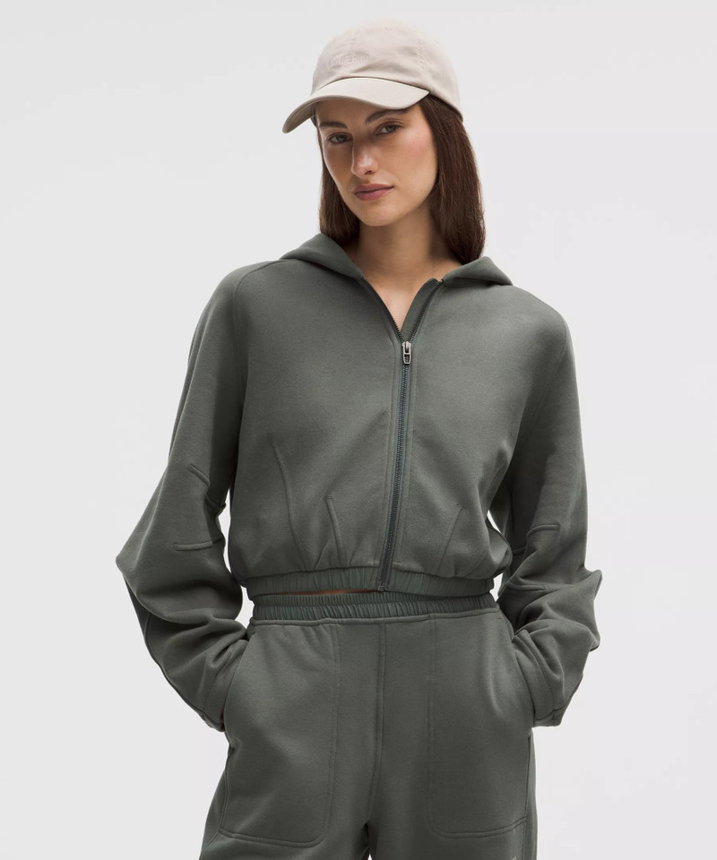 Loungeful Relaxed-Fit Full-Zip Cropped Hoodie 1