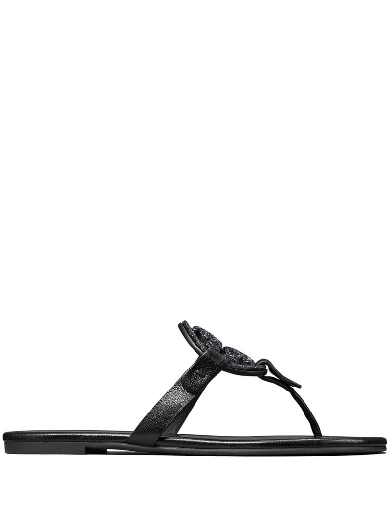Miller Pavé leather sandals 1