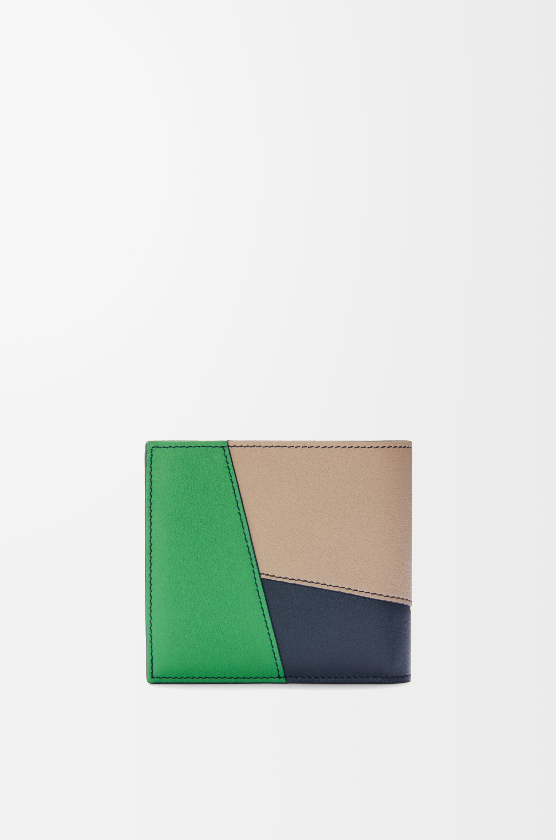 Puzzle bifold wallet in classic calfskin - 4