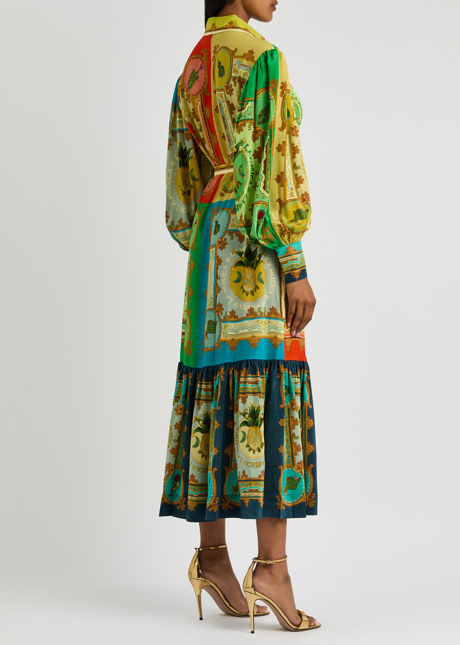 Alemais Musica Printed Silk Maxi Shirt Dress - 3