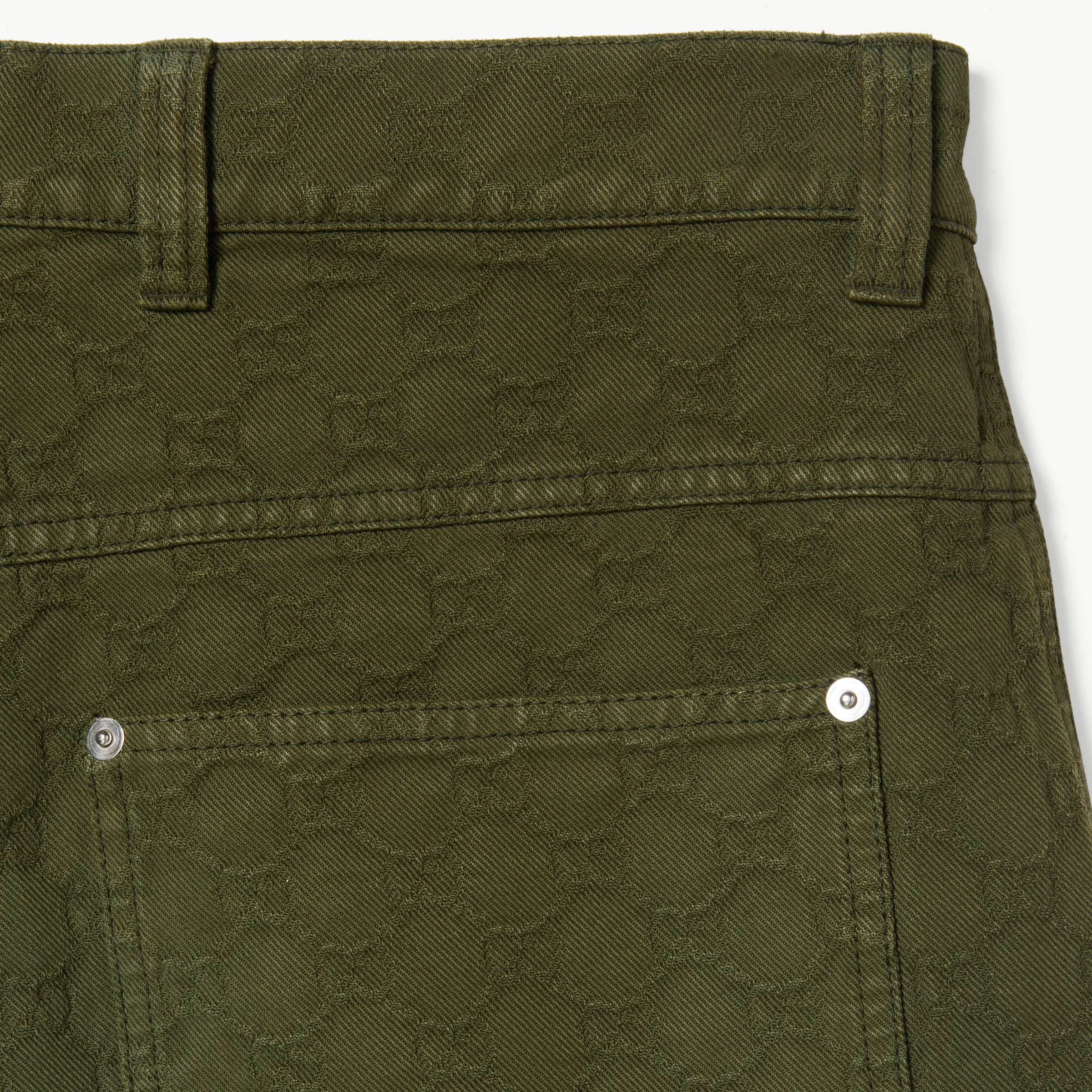 Bleached GG cotton denim jacquard shorts - 7