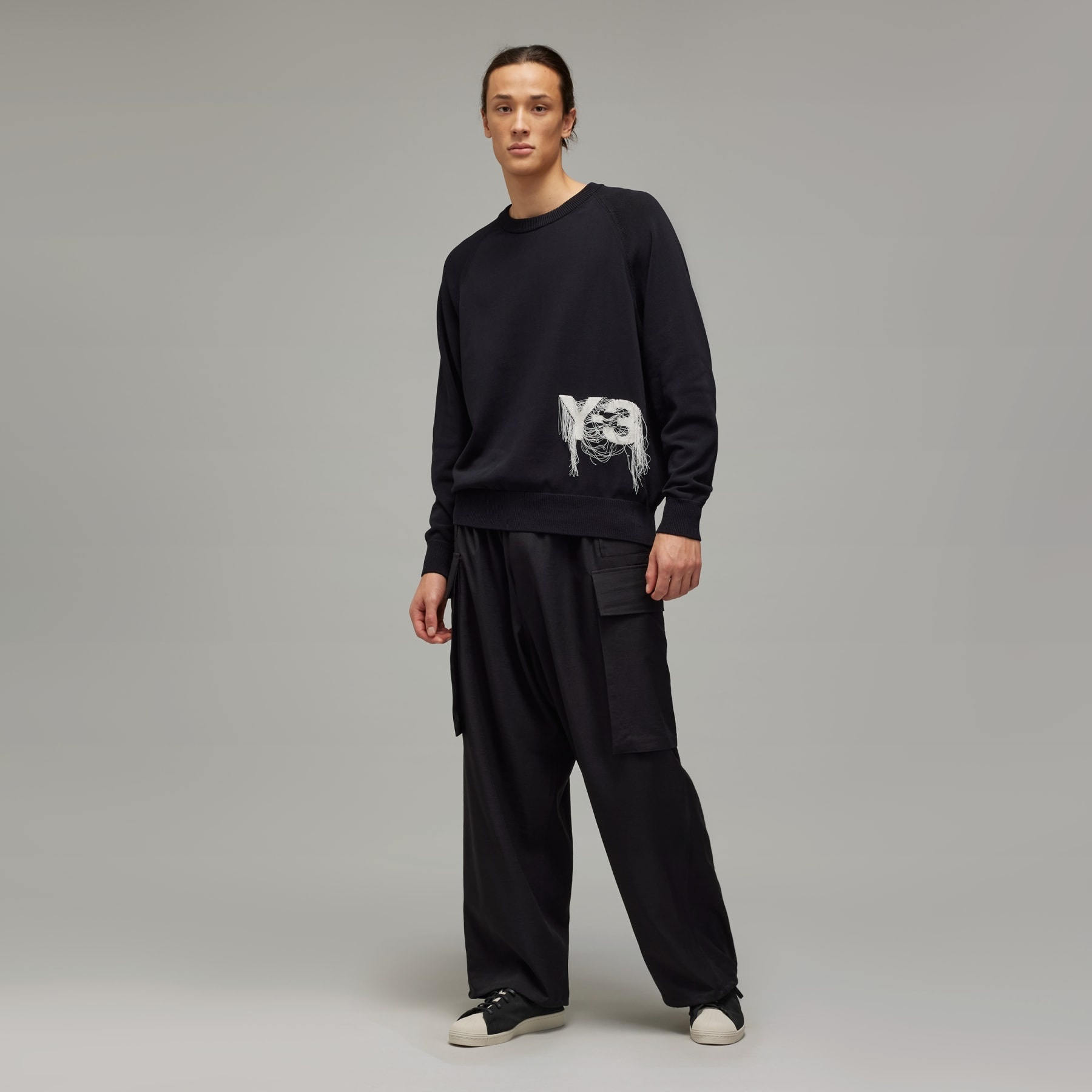 Y-3 Logo Knit Crew Sweatshirt - 5