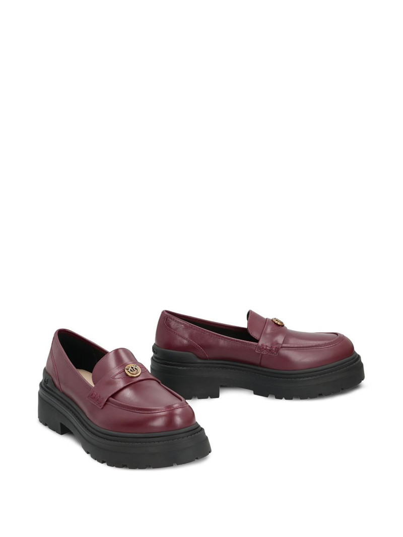 PINKO Mia leather platform loafers outlook