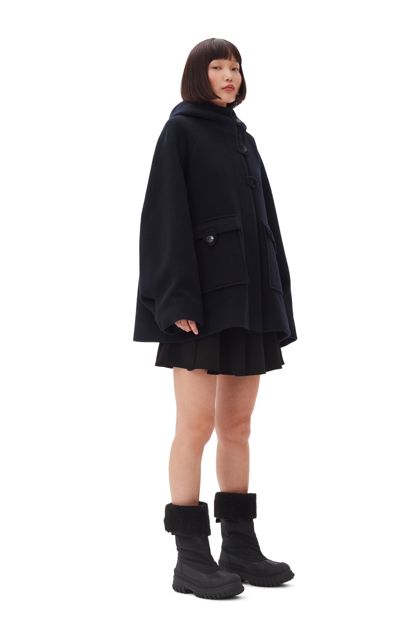 BLACK MIDI JACKET - 5