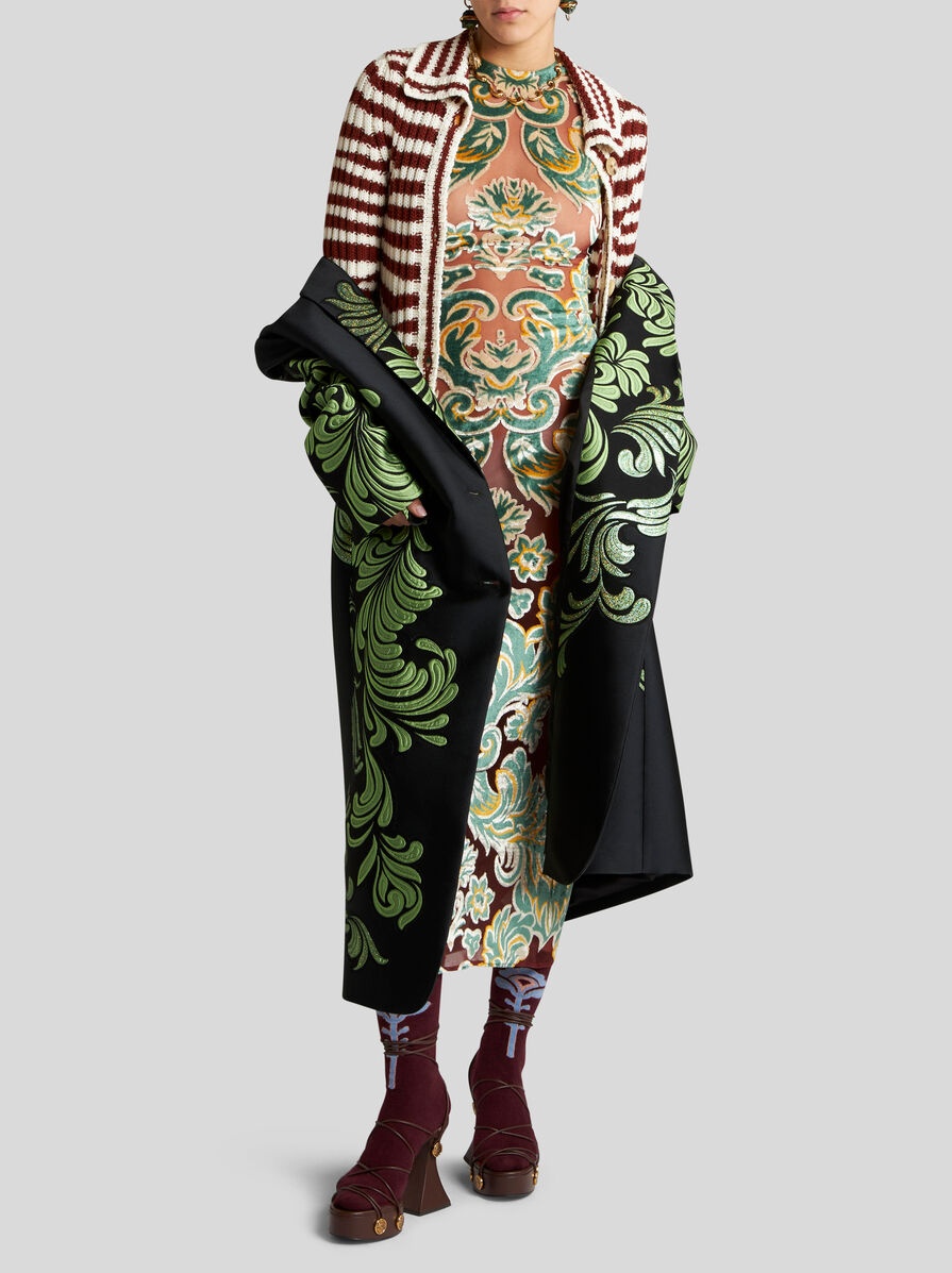 JACQUARD BROCADE COAT - 2