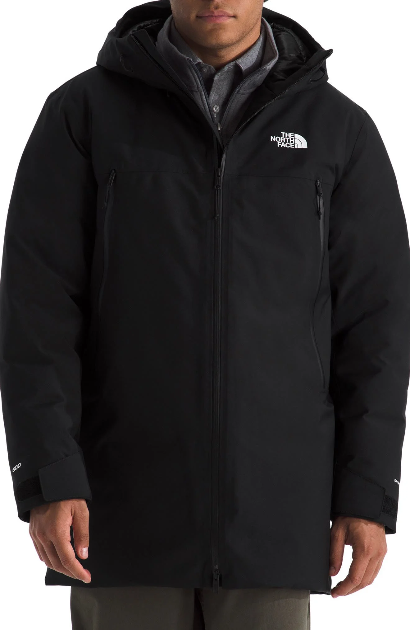 The North Face TNF™ Range Water Repellent 600-Fill-Power Down Parka in Tnf Black/Tnf Black at Nordst - 1