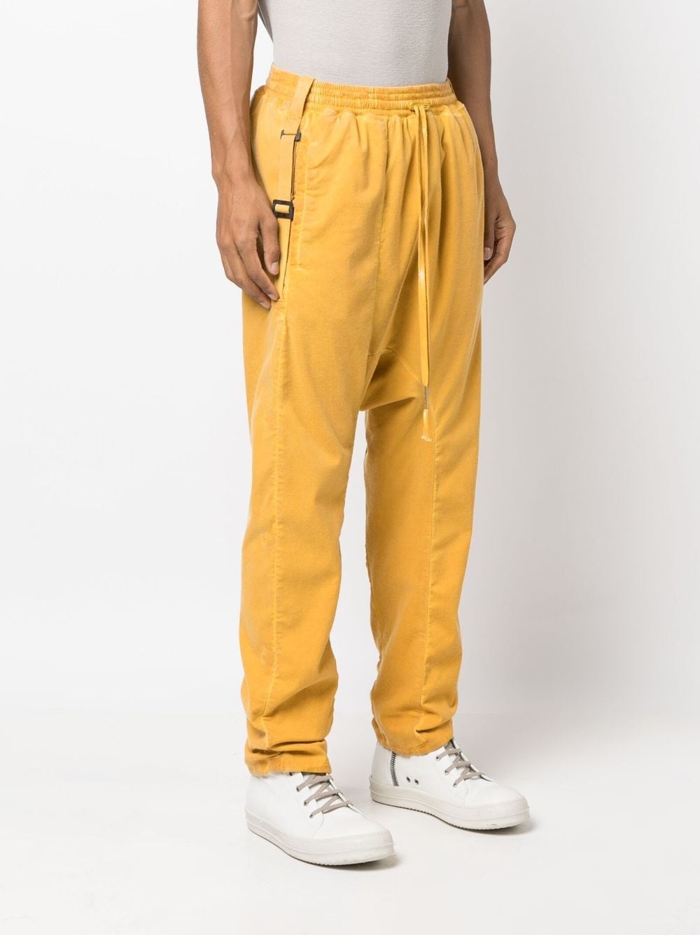 adjustable-strap drop-crotch trousers - 3
