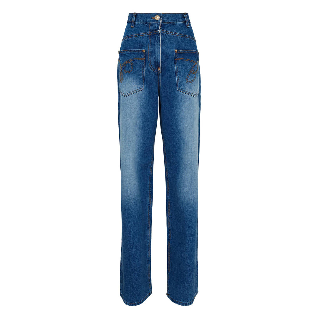 Blue Trouser Re-Puzzled Jeans - 2