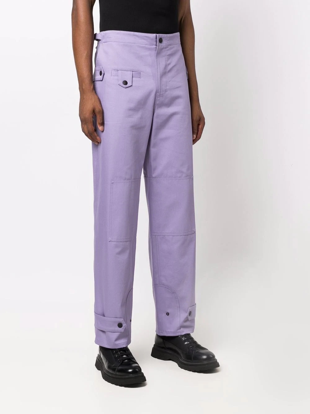 straight-leg utility trousers - 3