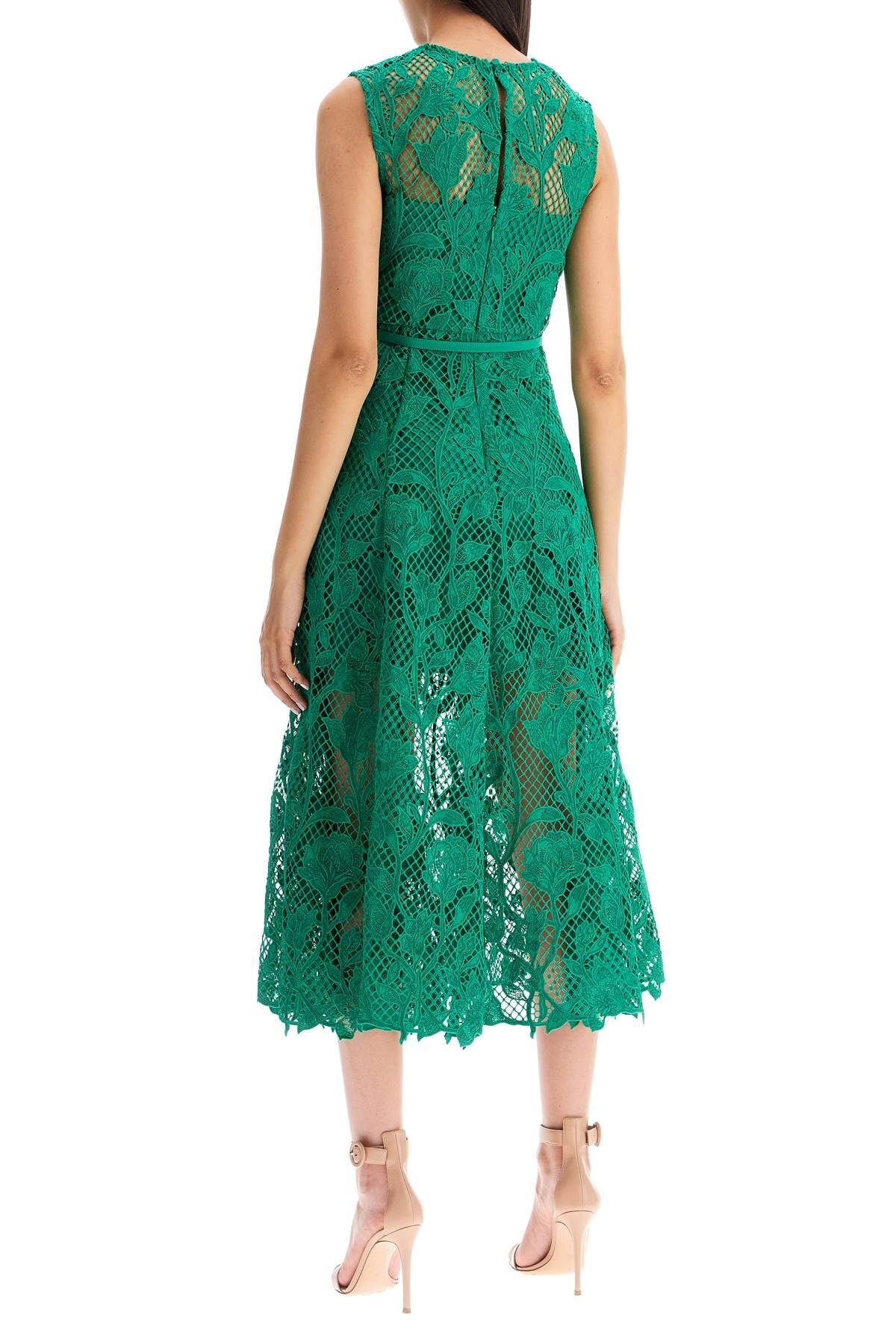 SLEEVELESS MIDI LACE DRESS - 4