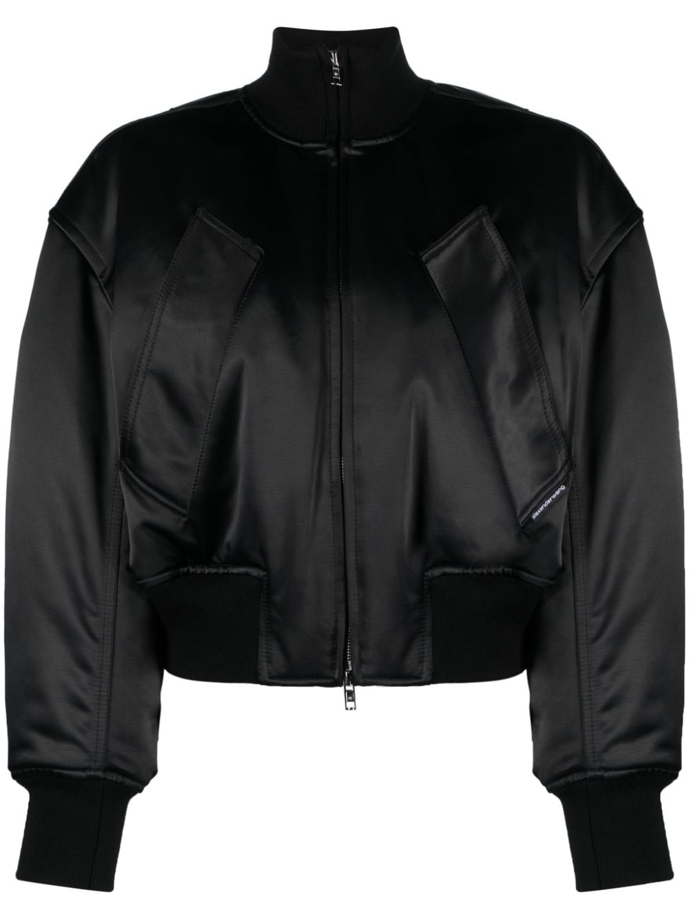 logo-tag padded bomber jacket - 1