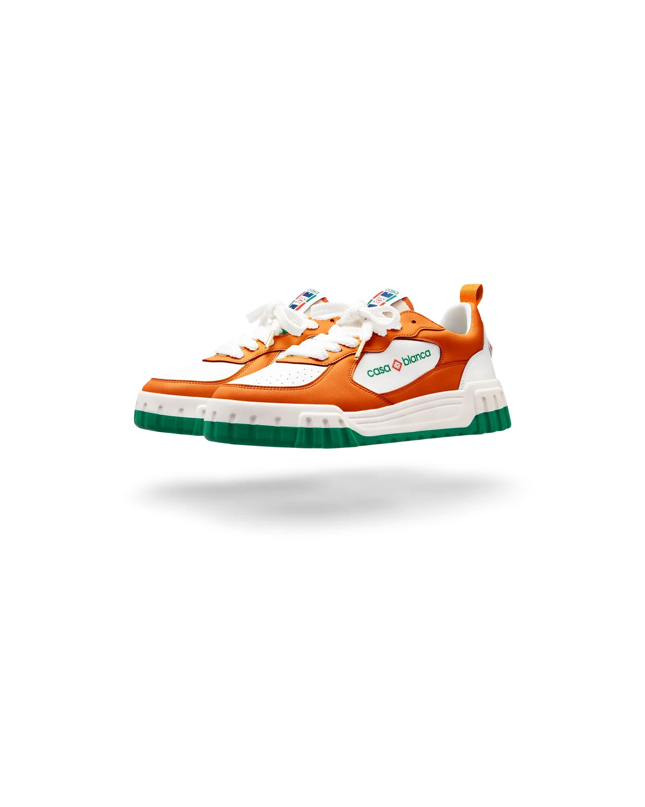 Womens The Court Orange & White Sneaker - 4