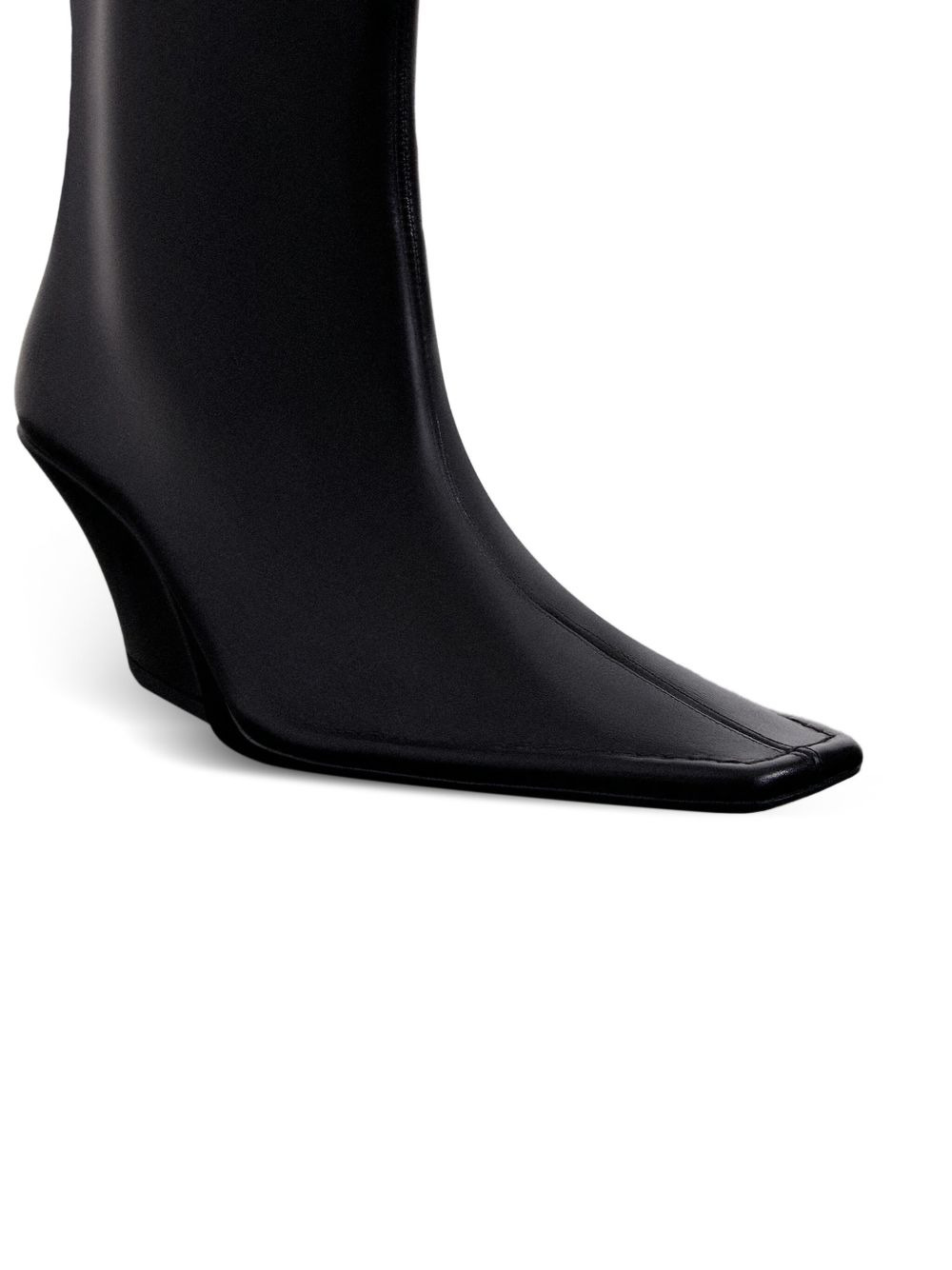 65mm square-toe sculpted-heel boots - 4