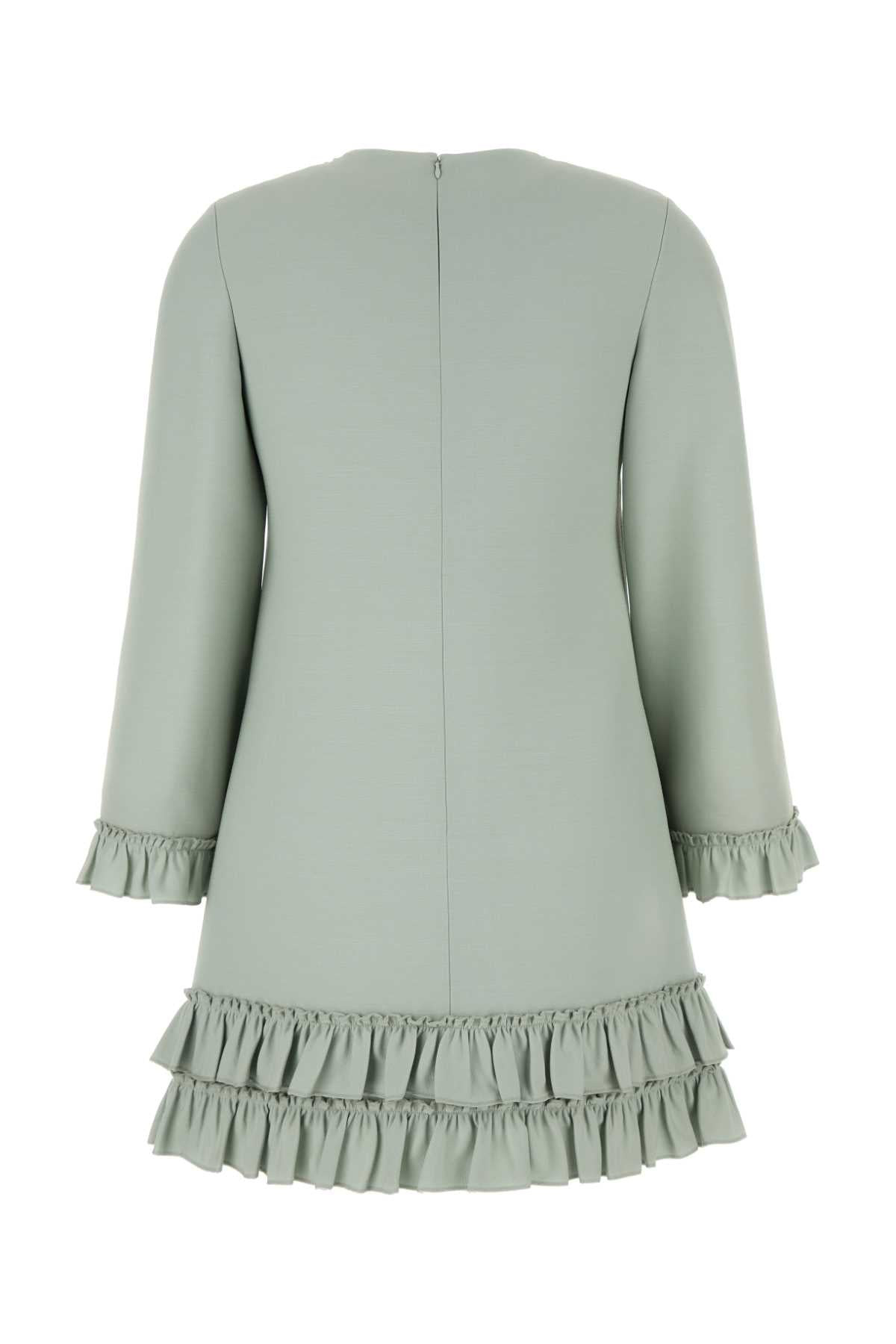 Valentino Garavani Women Mint Green Wool Blend Mini Dress - 2
