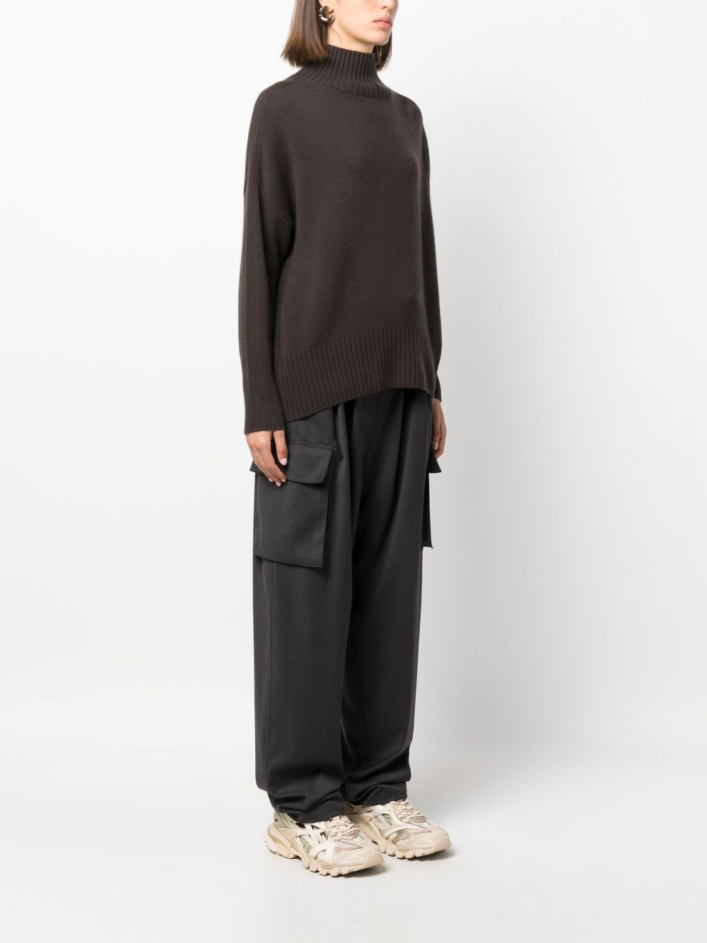 high-neck cashmere jumper - 3