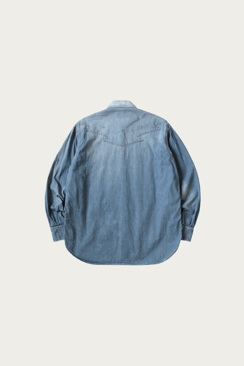 Kapital 8oz Denim THUNDERBIRD HUSKY Western Shirt (PRO) - Indigo outlook