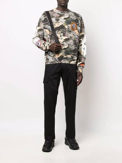 Heron Preston camo-print logo-patch sweatshirt outlook