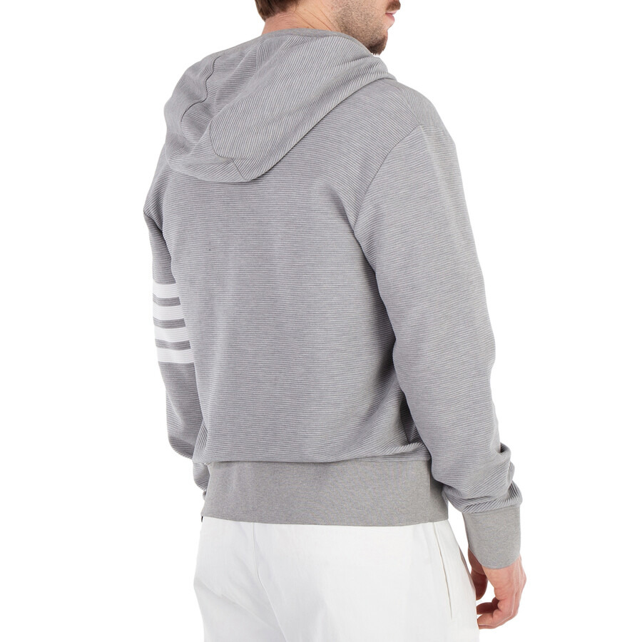 Thom Browne 4Bar Cotton Zip Hoodie - 4