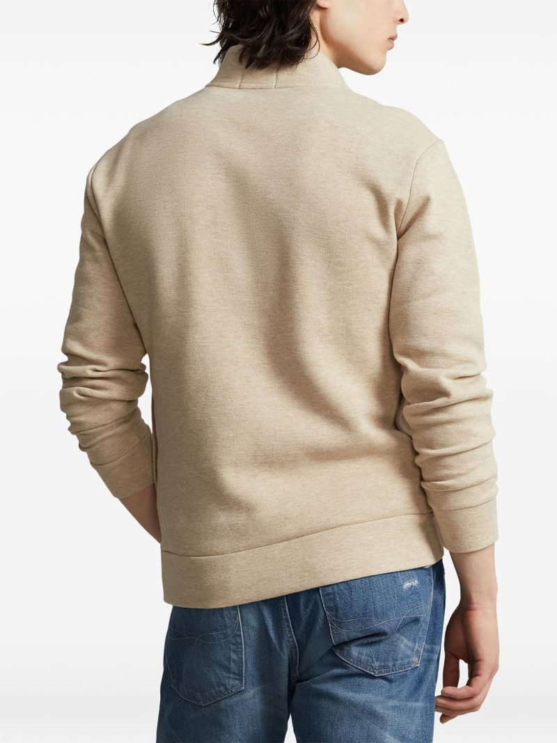 quarter-zip embroidered-logo sweater 4