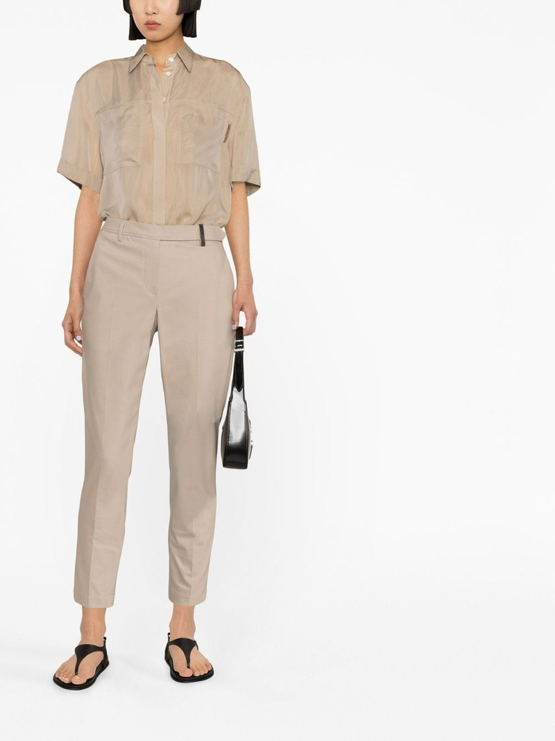 Brunello Cucinelli cropped slim-leg trousers outlook
