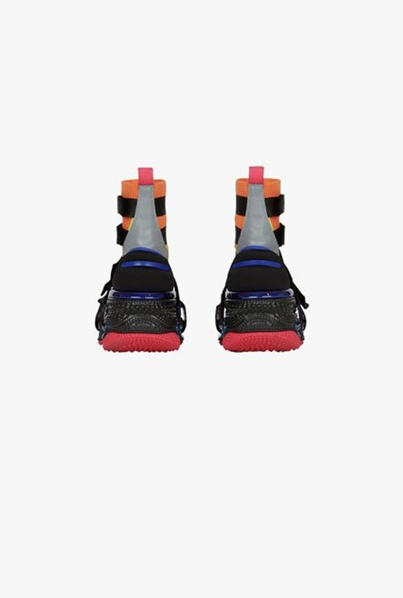 Multicolore suede and knit B-Bold sneakers with straps 3