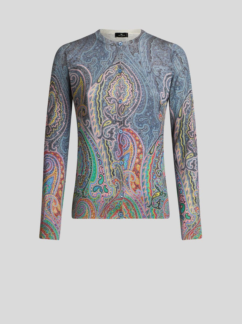 KNIT PAISLEY CARDIGAN 1