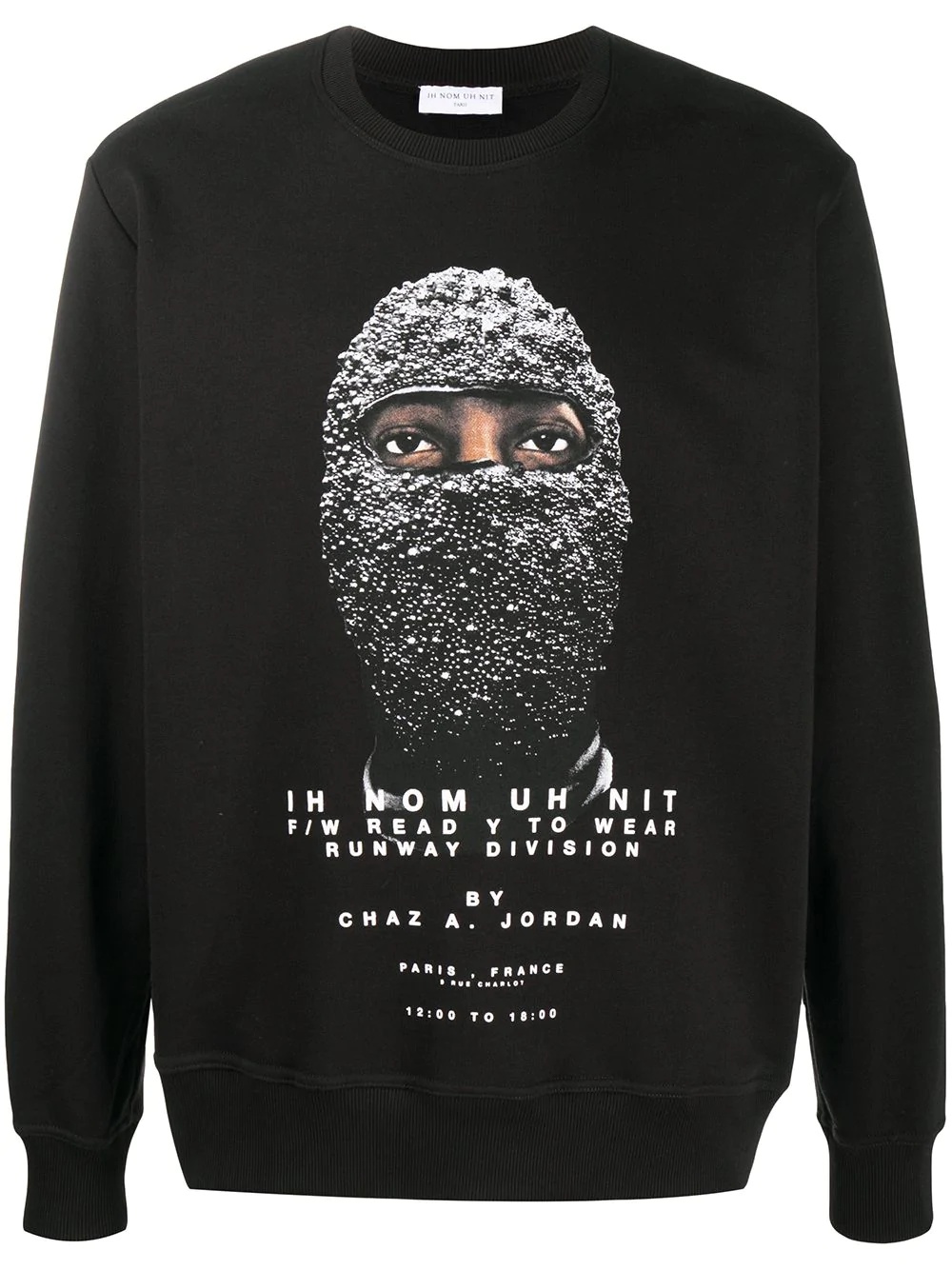 graphic-print crew neck sweatshirt  - 1