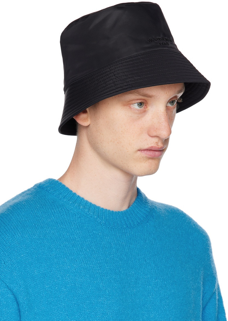 Wooyoungmi Black Nylon Bucket Hat outlook