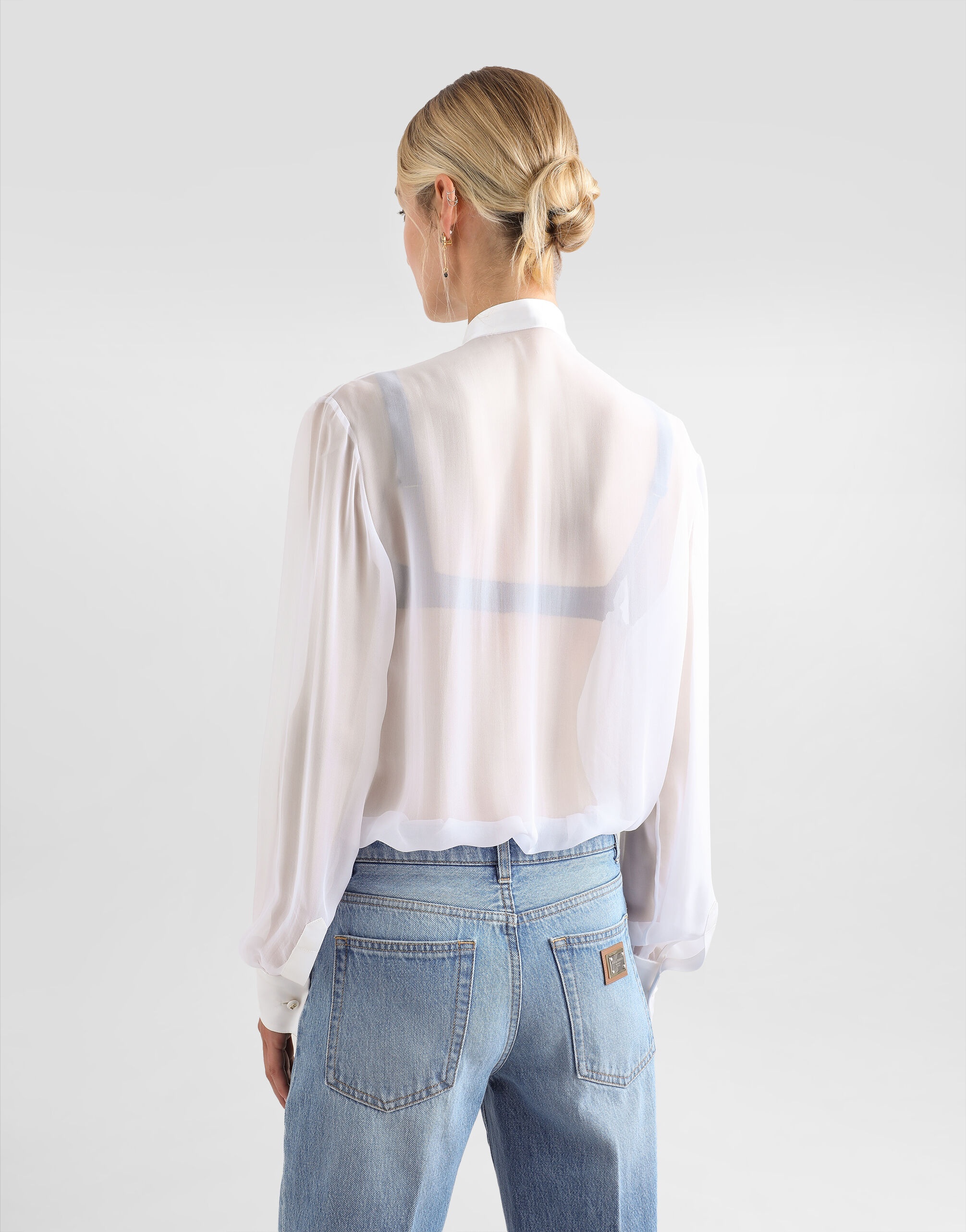 Chiffon pussy-bow shirt - 5