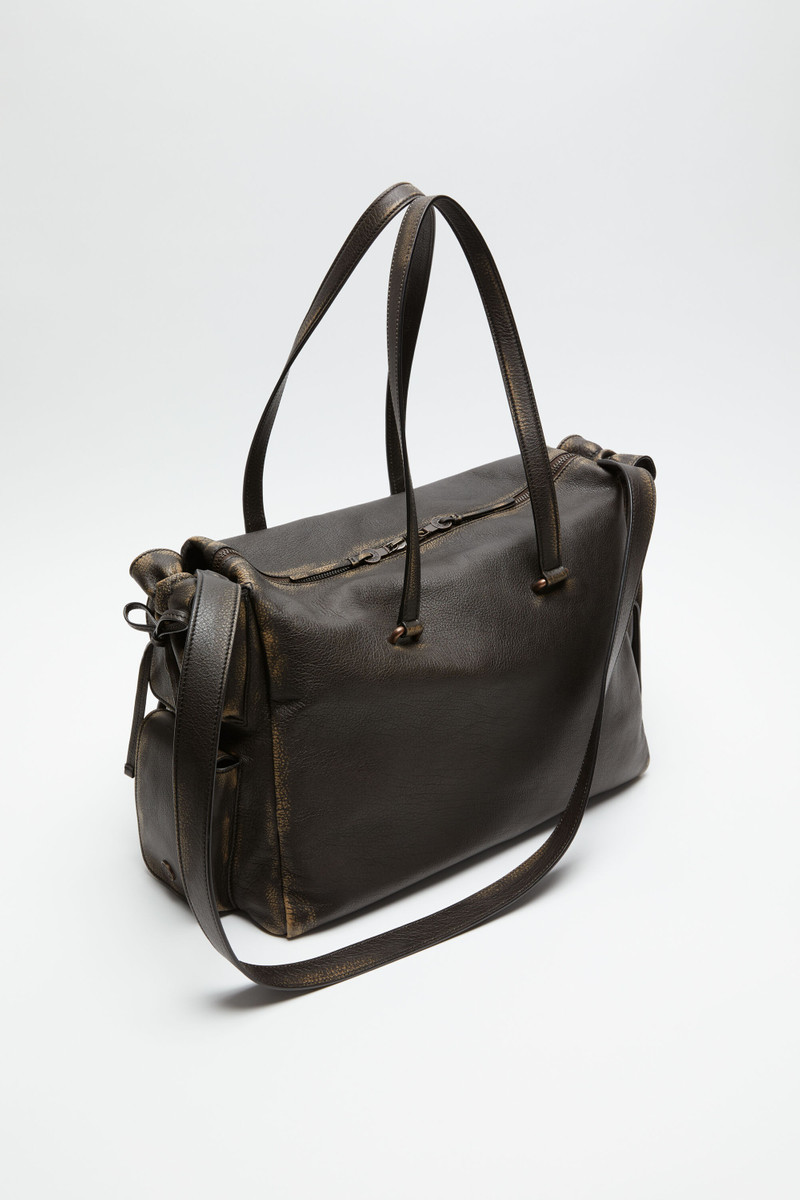 Multipocket tote bag - Dark brown/beige 3