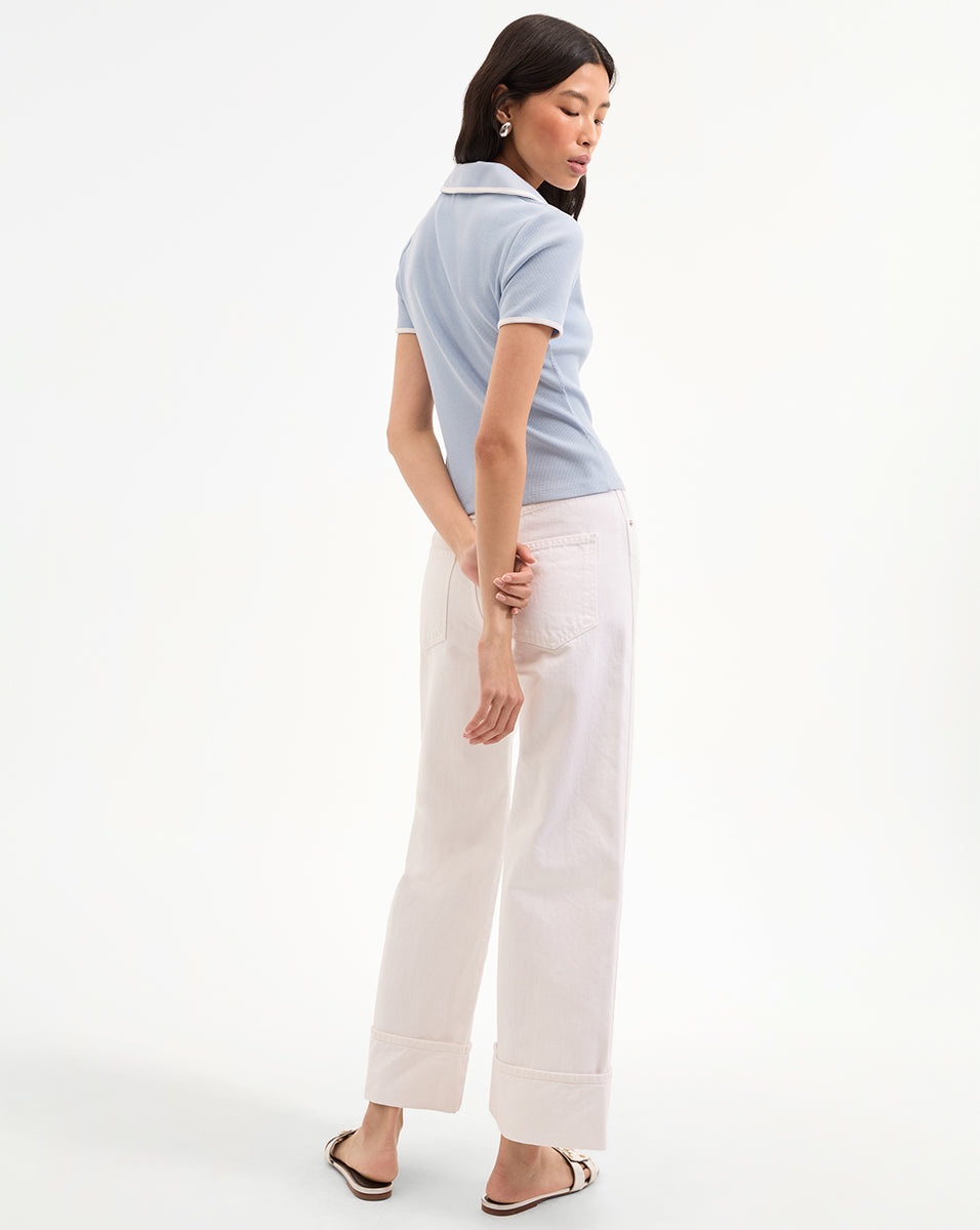 KEARNEY TEE WITH CONTRAST PIPING - 4