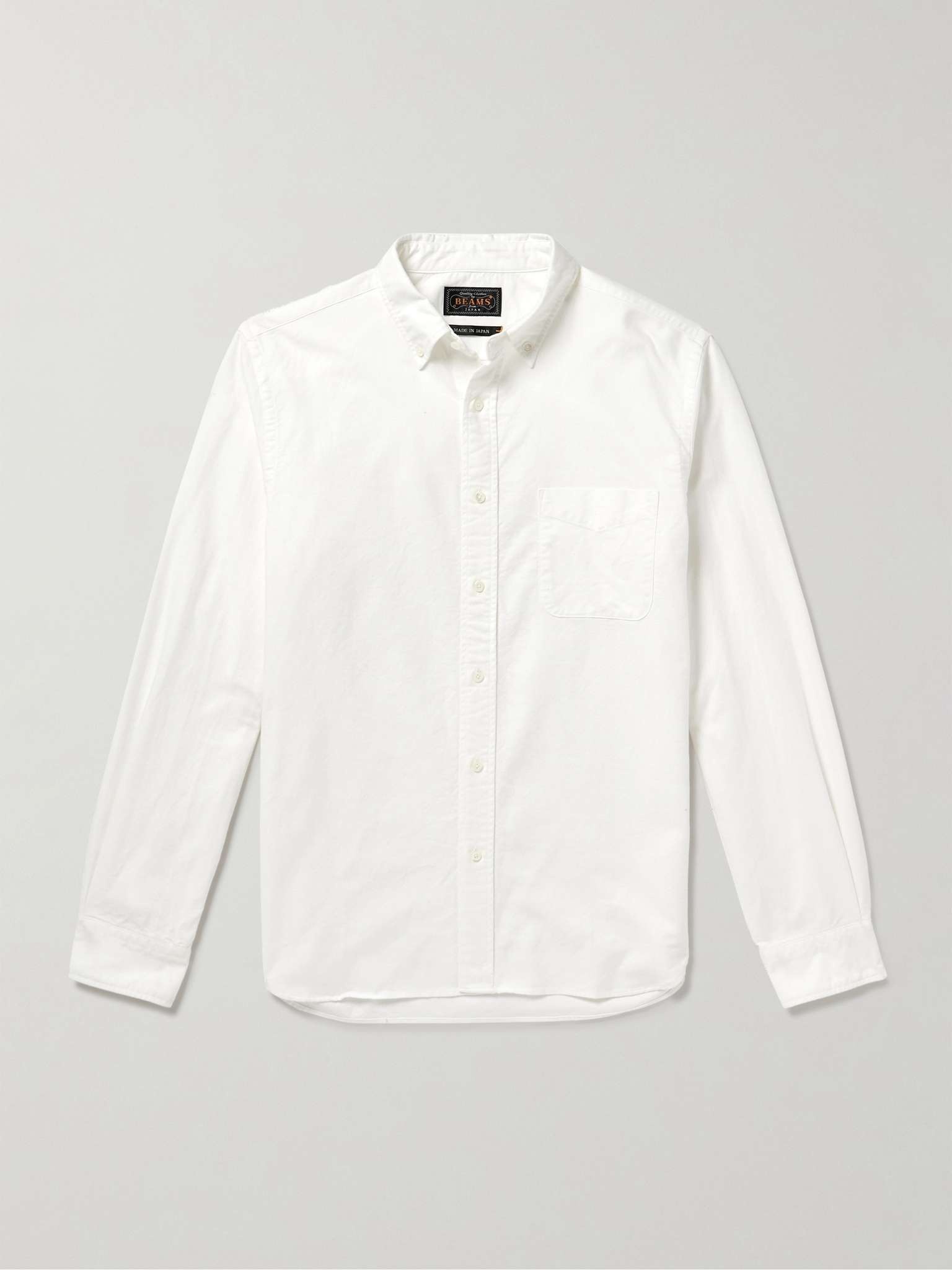 Button-Down Collar Cotton Oxford Shirt - 1