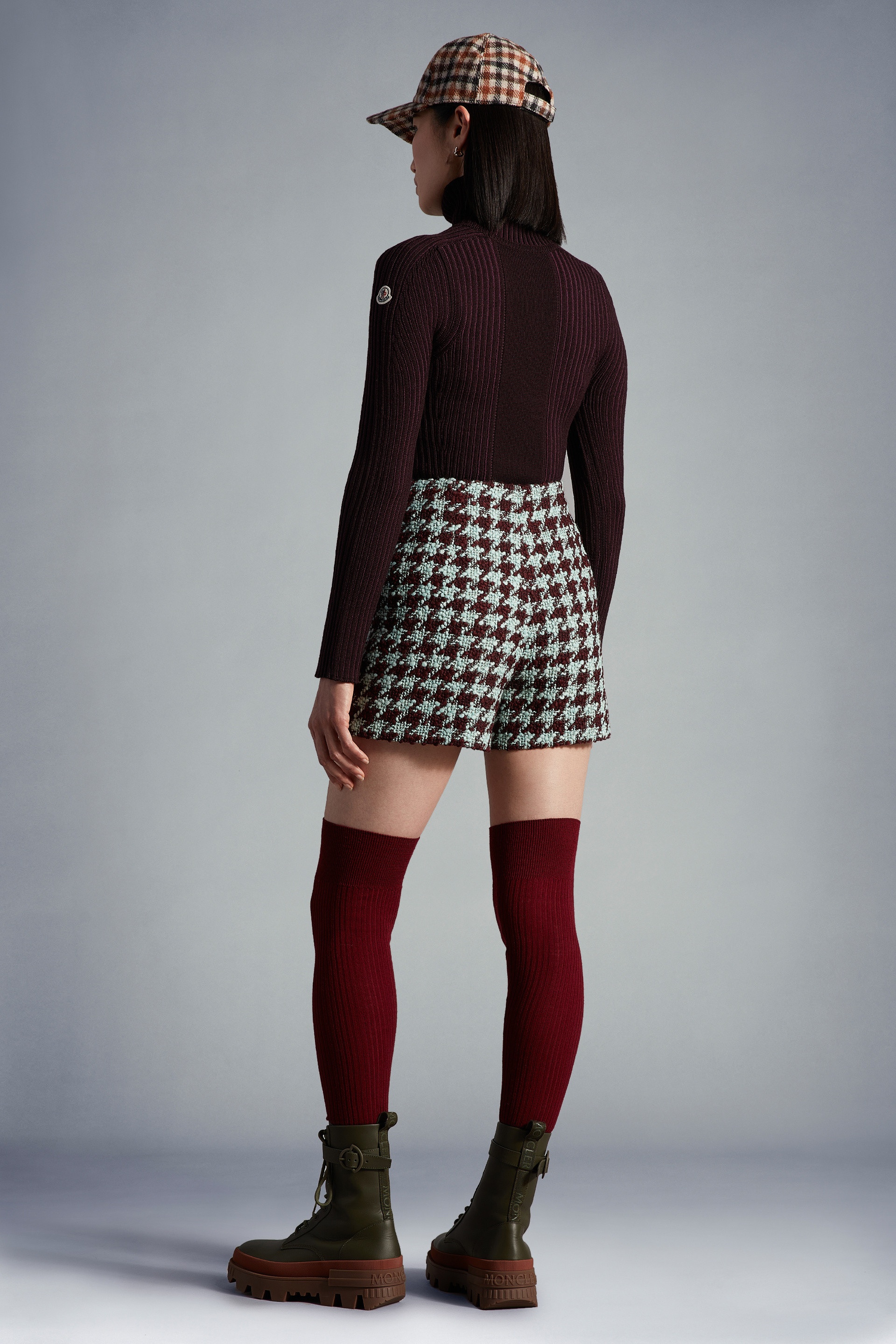 Houndstooth Tweed Shorts - 4