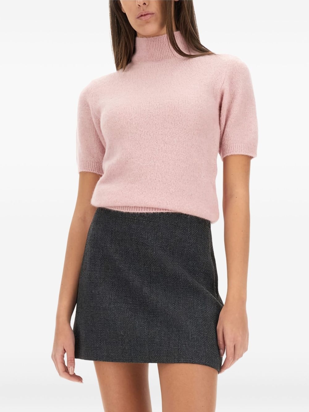 short-sleeve mock-neck jumper - 3