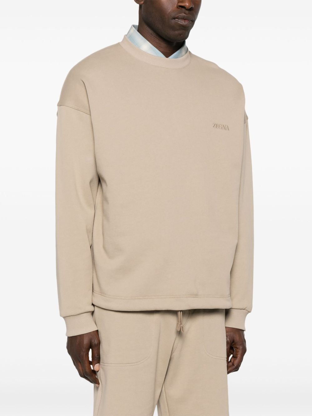 logo-embroidered sweatshirt - 3