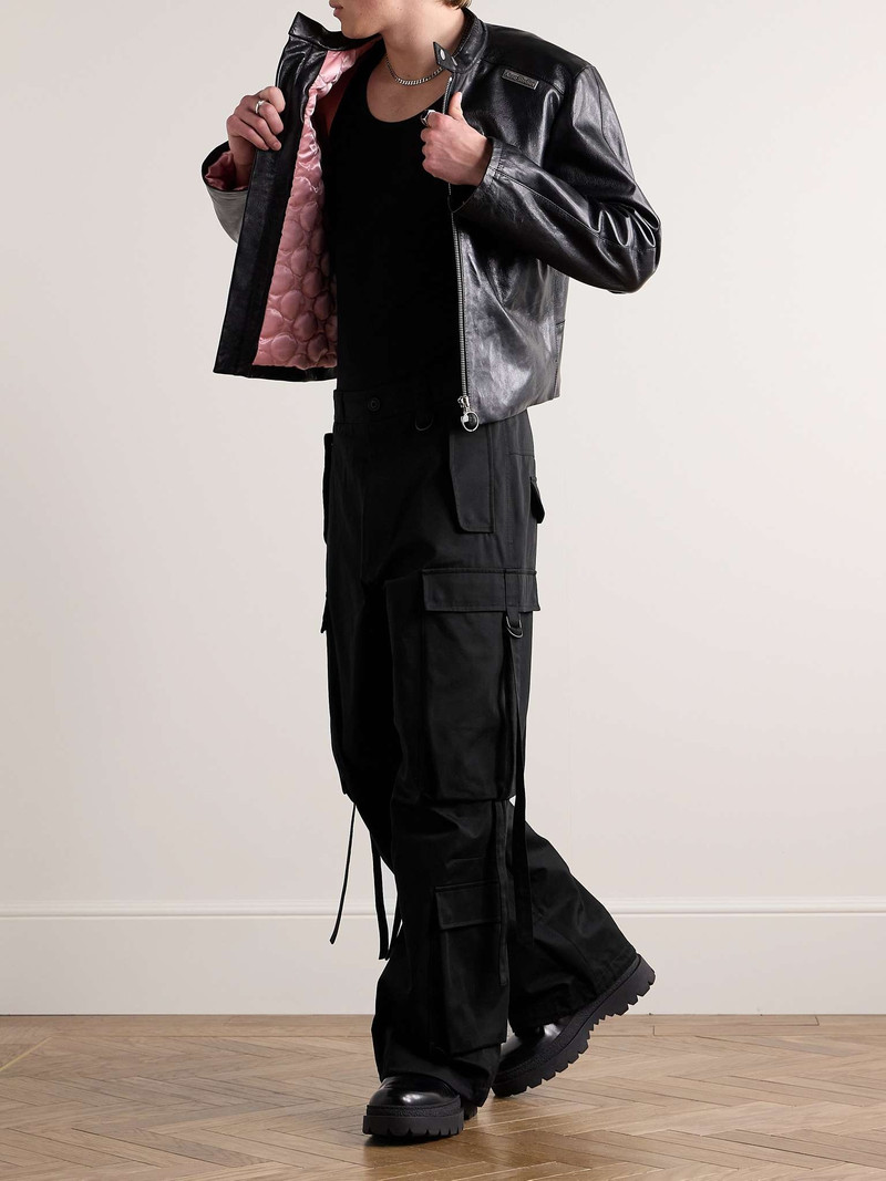 Givenchy Wide-Leg Embellished Cotton-Twill Cargo Trousers outlook