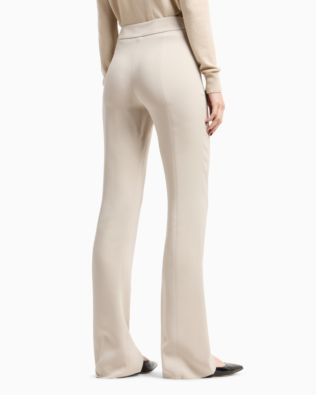 Wide-leg silk trousers - 3