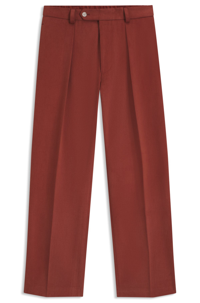 BECKHAM X BOSS MICRO-PATTERNED TROUSERS IN COTTON 1