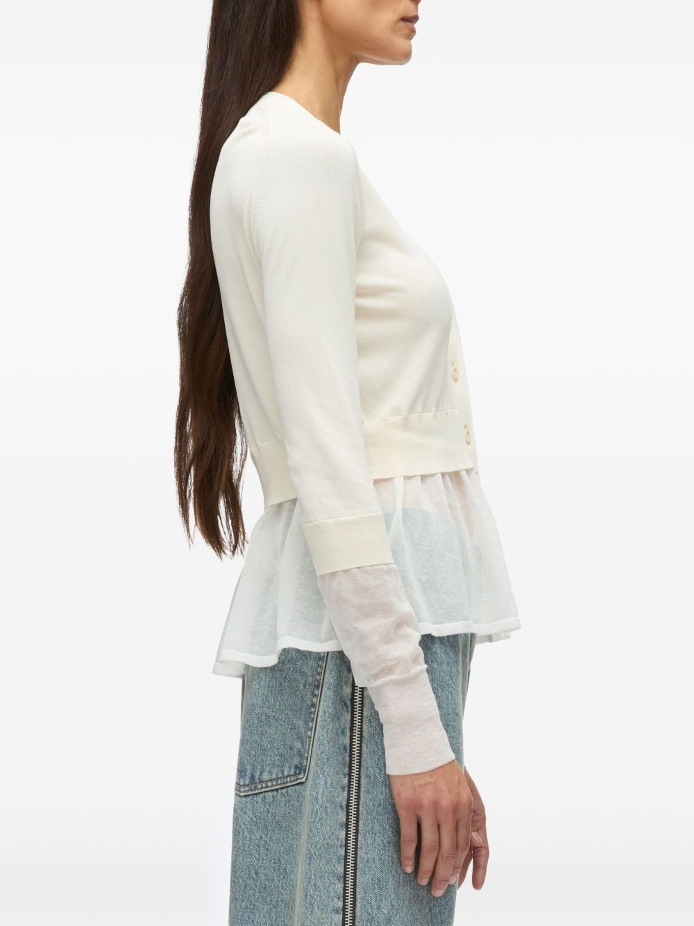 layered knit cardigan - 5