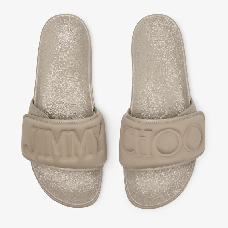 Fitz/M
Taupe Puffed Logo Lycra Slides 4