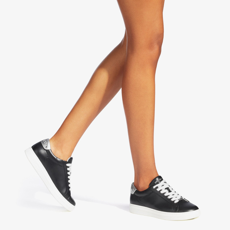 JIMMY CHOO Rome/F
Black Calf Leather and Silver Metallic Nappa Low Top Trainers outlook