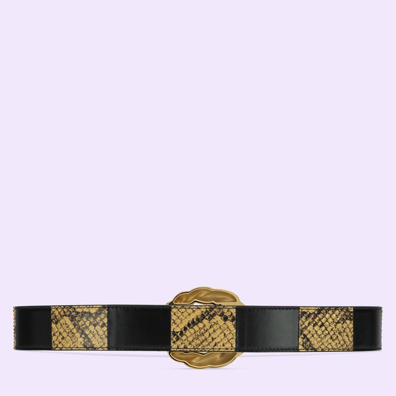 Python belt with torchon buckle 5